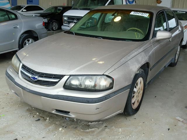 2G1WF52E429186318 - 2002 CHEVROLET IMPALA GOLD photo 2