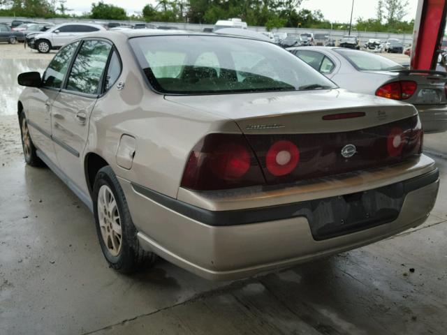 2G1WF52E429186318 - 2002 CHEVROLET IMPALA GOLD photo 3