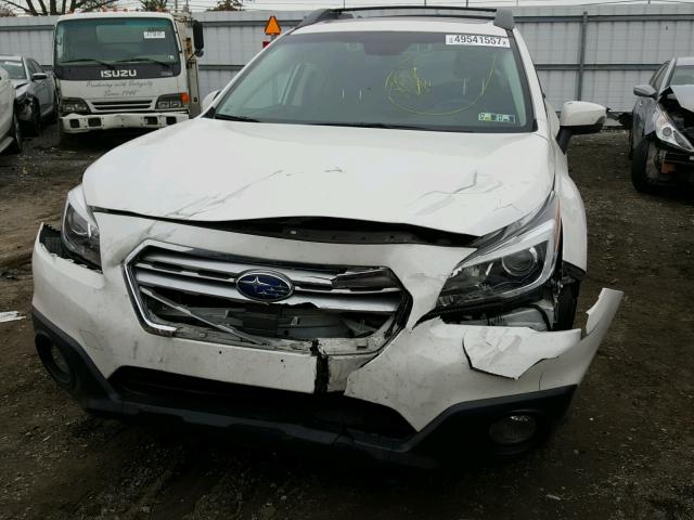 4S4BSAHC3F3362110 - 2015 SUBARU OUTBACK 2. WHITE photo 9