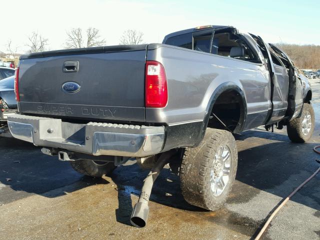 1FTWW31RX8EC35768 - 2008 FORD F350 SRW S GRAY photo 4