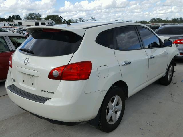 JN8AS5MVXAW131327 - 2010 NISSAN ROGUE S WHITE photo 4