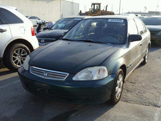 2HGEJ6615XH559444 - 1999 HONDA CIVIC BASE GREEN photo 2