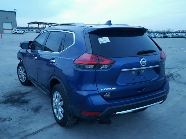 KNMAT2MT0HP591350 - 2017 NISSAN ROGUE S BLUE photo 3