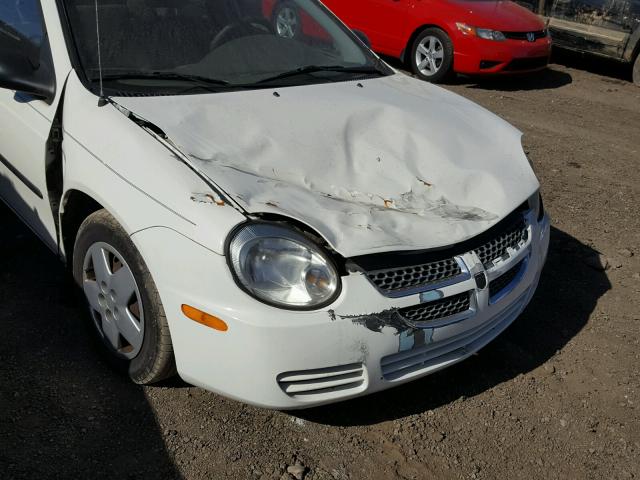 1B3ES26C54D586076 - 2004 DODGE NEON BASE WHITE photo 9