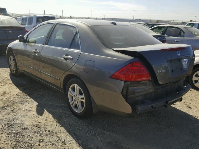 1HGCM56857A078985 - 2007 HONDA ACCORD EX CHARCOAL photo 3