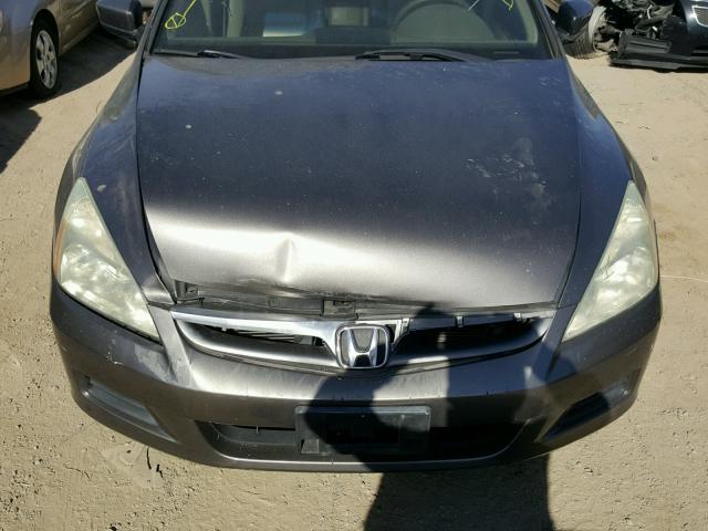 1HGCM56857A078985 - 2007 HONDA ACCORD EX CHARCOAL photo 7