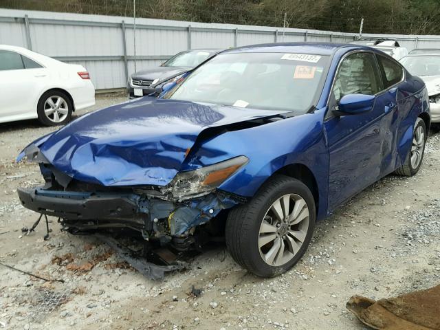 1HGCS12379A022848 - 2009 HONDA ACCORD LX BLUE photo 2