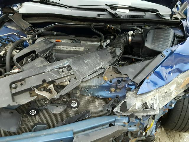 1HGCS12379A022848 - 2009 HONDA ACCORD LX BLUE photo 7