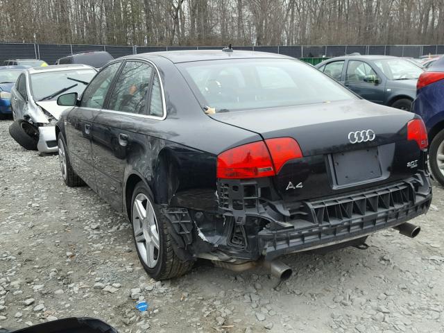 WAUDF78E47A035151 - 2007 AUDI A4 2.0T QU BLACK photo 3