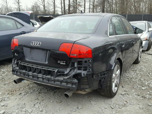 WAUDF78E47A035151 - 2007 AUDI A4 2.0T QU BLACK photo 4