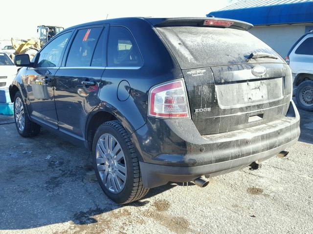 2FMDK39C18BA60448 - 2008 FORD EDGE LIMIT BLACK photo 3