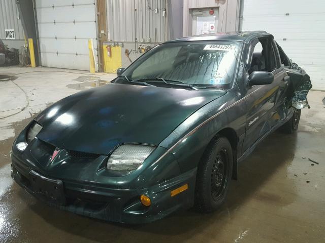 1G2JB124227377660 - 2002 PONTIAC SUNFIRE SE GREEN photo 2