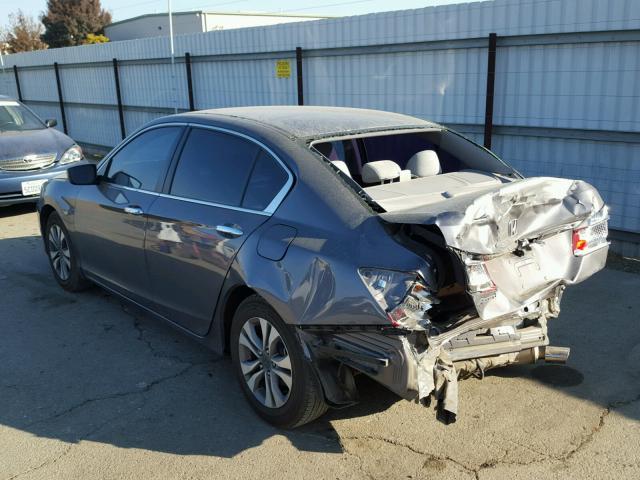 1HGCR2F37DA260493 - 2013 HONDA ACCORD LX GRAY photo 3