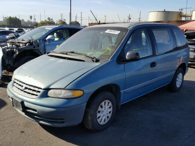 2P4FP25B6VR102066 - 1997 PLYMOUTH VOYAGER BLUE photo 2