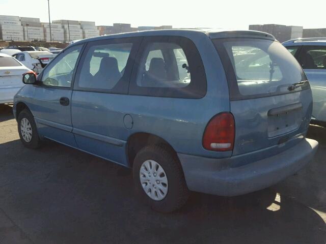 2P4FP25B6VR102066 - 1997 PLYMOUTH VOYAGER BLUE photo 3