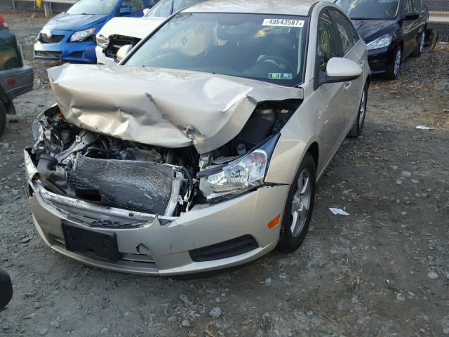 1G1PF5S95B7264968 - 2011 CHEVROLET CRUZE LT GOLD photo 2