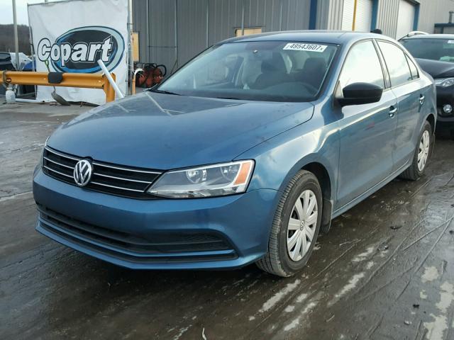 3VW267AJXGM274057 - 2016 VOLKSWAGEN JETTA S BLUE photo 2