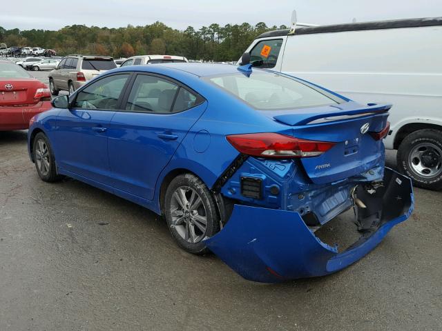 5NPD84LF7HH063337 - 2017 HYUNDAI ELANTRA SE BLUE photo 3