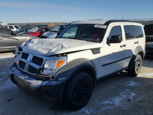 1D8GU28K98W222843 - 2008 DODGE NITRO SXT WHITE photo 2