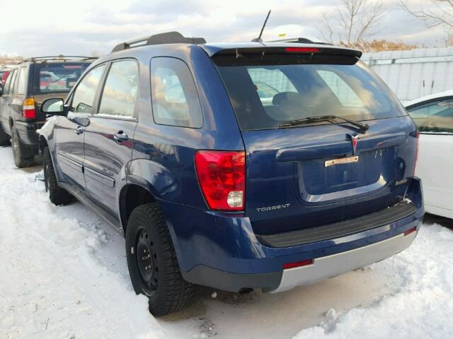 2CKDL33F496246315 - 2009 PONTIAC TORRENT BLUE photo 3