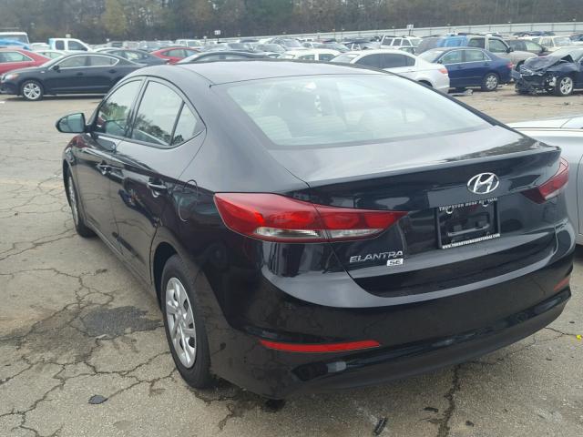 5NPD74LFXJH225308 - 2018 HYUNDAI ELANTRA SE BLACK photo 3