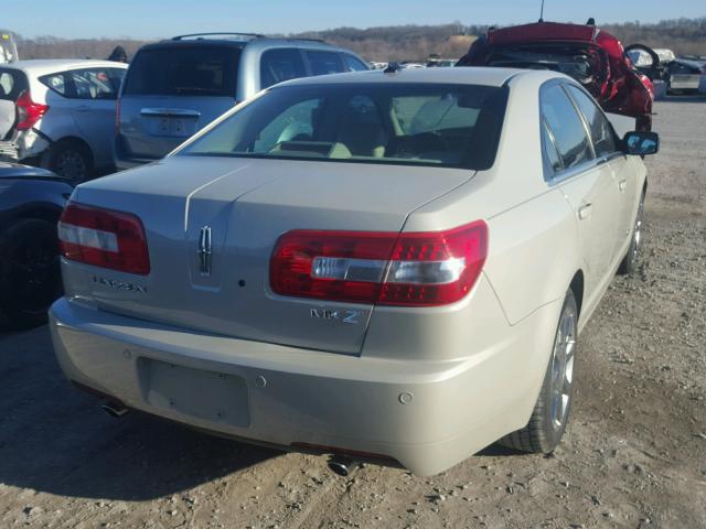 3LNHM26T88R655468 - 2008 LINCOLN MKZ TAN photo 4