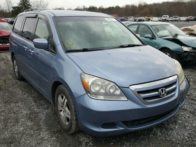 5FNRL38446B073213 - 2006 HONDA ODYSSEY EX BLUE photo 1