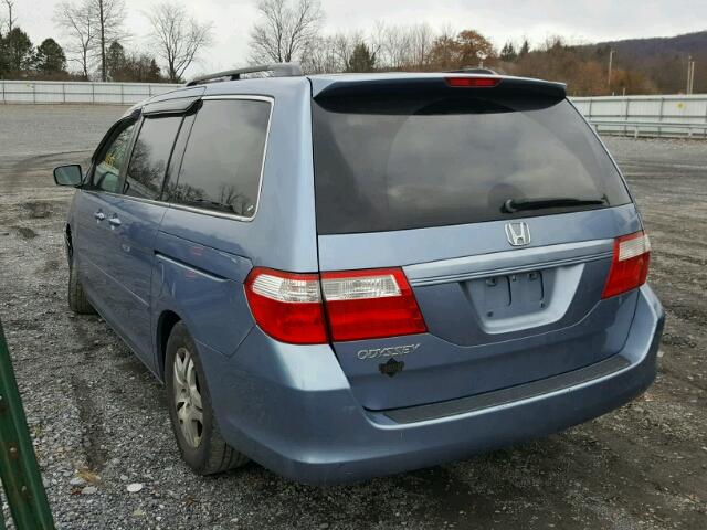 5FNRL38446B073213 - 2006 HONDA ODYSSEY EX BLUE photo 3