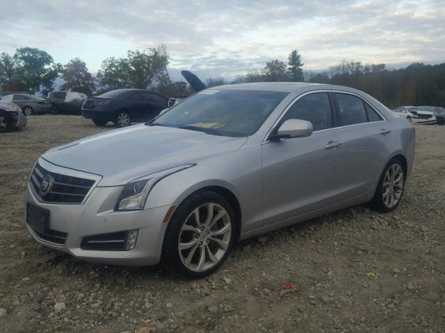 1G6AM5SX6D0122502 - 2013 CADILLAC ATS PREMIU SILVER photo 2