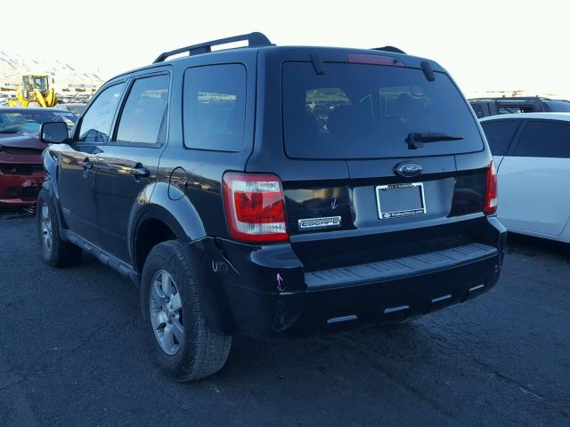 1FMCU041X8KA85655 - 2008 FORD ESCAPE LIM BLACK photo 3