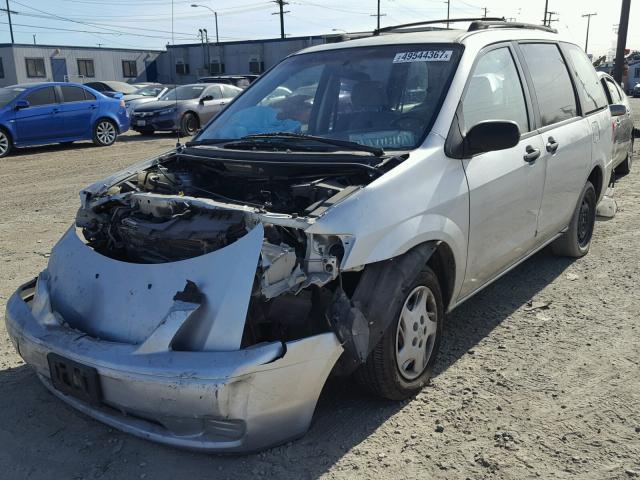 JM3LW28G110191347 - 2001 MAZDA MPV WAGON SILVER photo 2