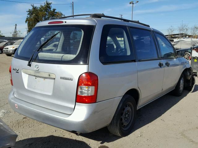 JM3LW28G110191347 - 2001 MAZDA MPV WAGON SILVER photo 4