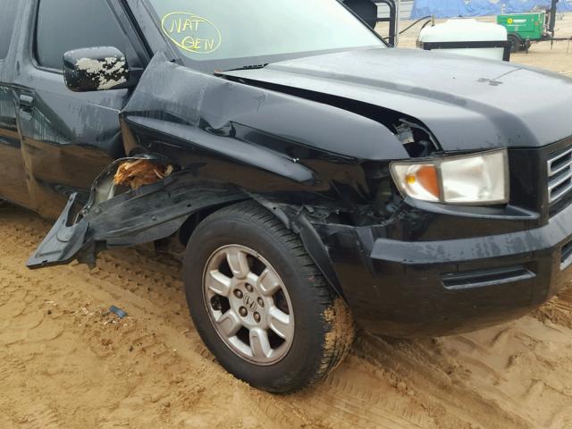 2HJYK16557H515714 - 2007 HONDA RIDGELINE BLACK photo 9