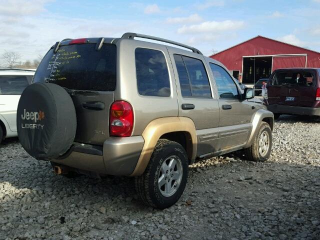 1J4GL58K63W725560 - 2003 JEEP LIBERTY LI BEIGE photo 4