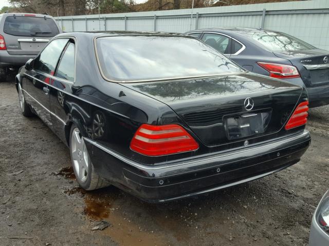 WDBGA70G3XA408593 - 1999 MERCEDES-BENZ CL 500 BLACK photo 3