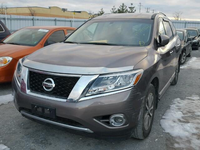 5N1AR2MN3EC697774 - 2014 NISSAN PATHFINDER BROWN photo 2