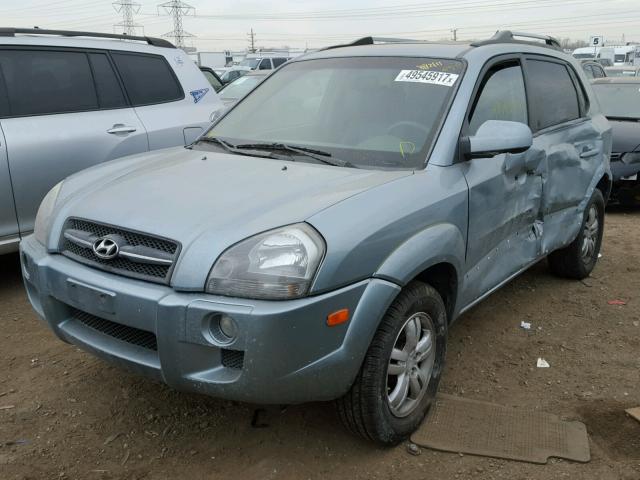 KM8JN12D06U350141 - 2006 HYUNDAI TUCSON GLS BLUE photo 2