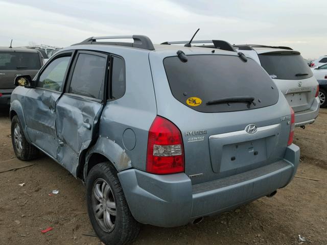 KM8JN12D06U350141 - 2006 HYUNDAI TUCSON GLS BLUE photo 3