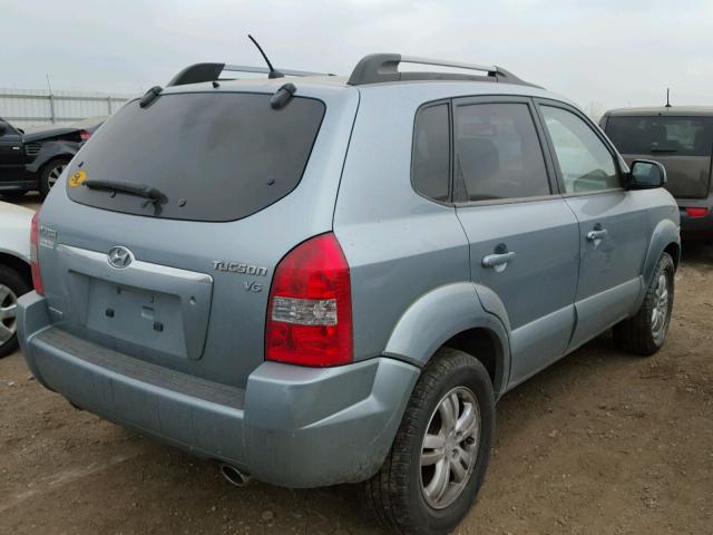 KM8JN12D06U350141 - 2006 HYUNDAI TUCSON GLS BLUE photo 4