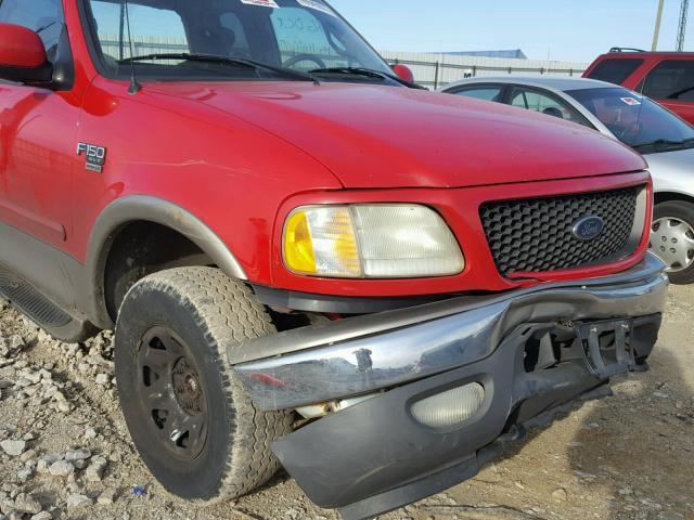 2FTPX18L72CA31577 - 2002 FORD F150 RED photo 9