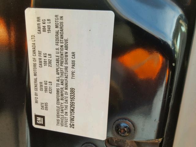 2G1WJ15K269163389 - 2006 CHEVROLET MONTE CARL 黑色 照片 10