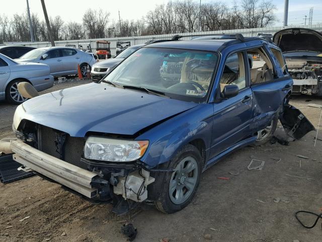 JF1SG63677H717939 - 2007 SUBARU FORESTER 2 BLUE photo 2