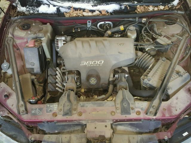 1G2WP52K92F213275 - 2002 PONTIAC GRAND PRIX MAROON photo 7