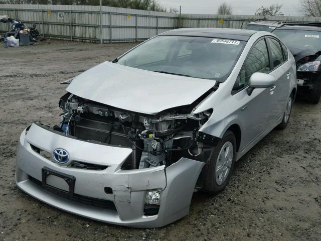 JTDKN3DU4B0323981 - 2011 TOYOTA PRIUS SILVER photo 2