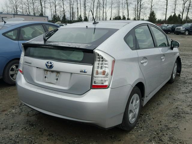 JTDKN3DU4B0323981 - 2011 TOYOTA PRIUS SILVER photo 4