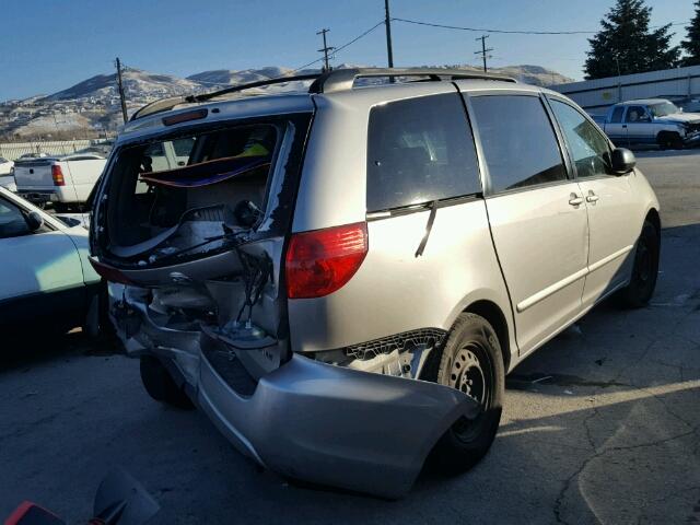 5TDZK23C77S036438 - 2007 TOYOTA SIENNA CE SILVER photo 4