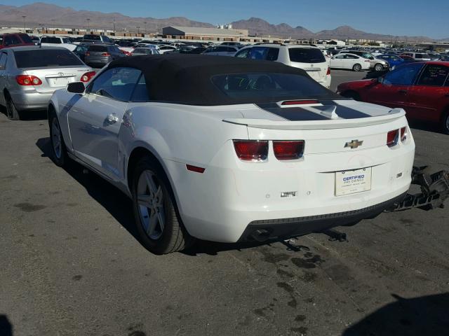 2G1FB3D33C9117200 - 2012 CHEVROLET CAMARO LT WHITE photo 3