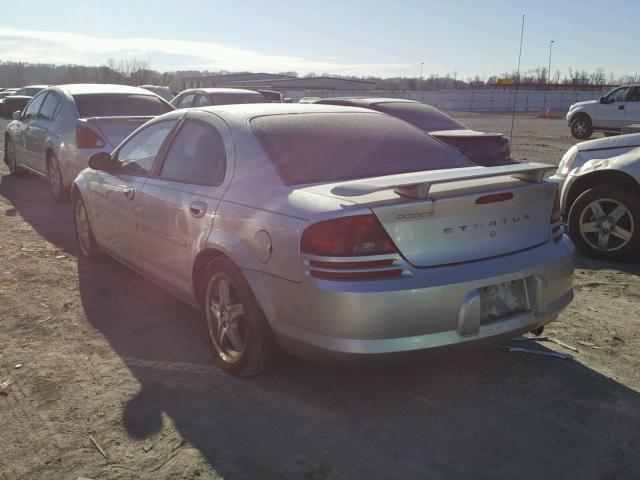 1B3EL76RX2N302589 - 2002 DODGE STRATUS R/ SILVER photo 3