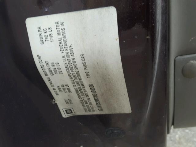 1G1ND52M3W6160508 - 1998 CHEVROLET MALIBU PURPLE photo 10