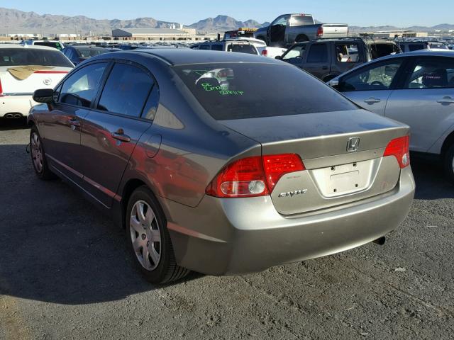 1HGFA15538L077460 - 2008 HONDA CIVIC LX GRAY photo 3